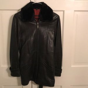 Leather coat